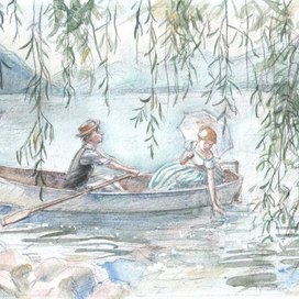 Иллюстрация к повести Луизы Мэй Олкотт "Маленькие женщины замужем"