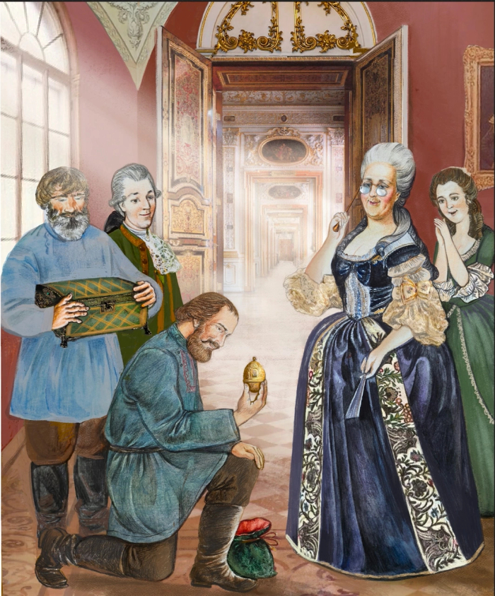 Иван Кулибин на приеме у Екатерины