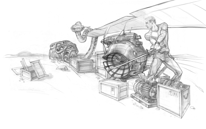 Иллюстрация для фантастического романа