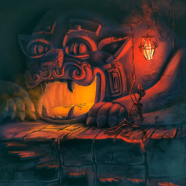 Фон окружение для игры « жуткая пещера»