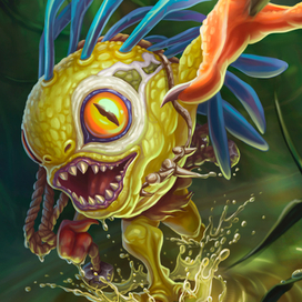 "Мррррглллмрглмргл!!!" Мурлок. Фан-арт на Hearthstone.