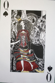 Игральная карта Дама