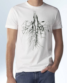 дерево, растущее вниз, майка