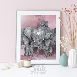 Семья слонов