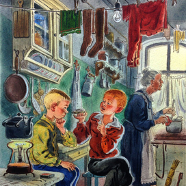 На коммунальной кухне