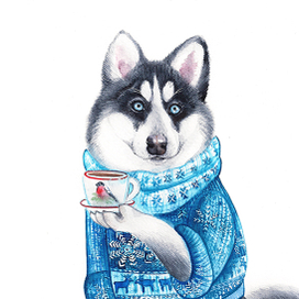 Собаки новогодние для "Феникс-Презент"