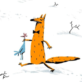 Лис идёт на свидание зимой