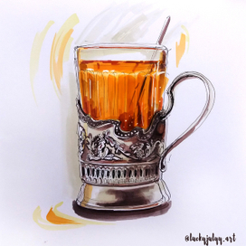 Чай в подстаканнике