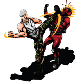 Мощный хай кик