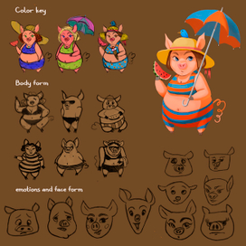 Разработка персонажа Хрюша