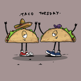 NFT art illustration. Taco tuesday challenge