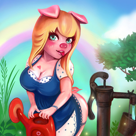 Свинка Блондинка