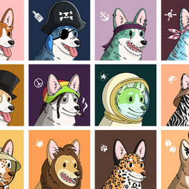 Иллюстрации для NFT проекта