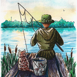 Рыбак и котик