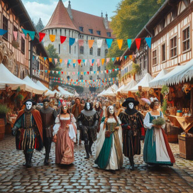 Egemen Mustafa Sener created a picture of the medieval carnival 