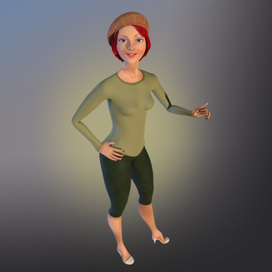 девочка в берете