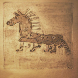 "Лошадь" иллюстрация к стихам А.Барто