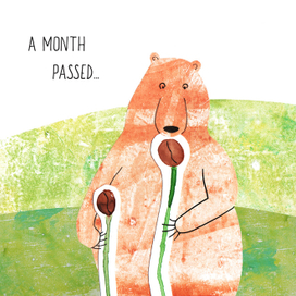 Иллюстрация к детской книге о приключениях медведей