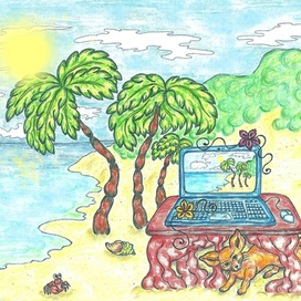 Фенек и раковина