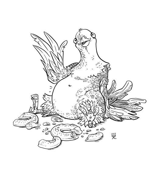 голубь и баранки