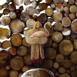 Автопортрет с птицей 