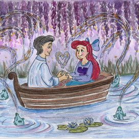 Первый поцелуй Ариэль и Эрика