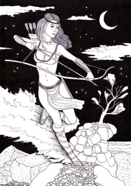 "Стрелец"- иллюстрация к календарю "Знаки Зодиака"