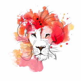 Акварельный Лев 