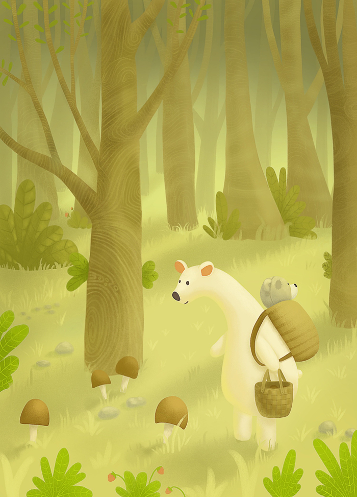 Иллюстрация для детской Книги о двух медведях