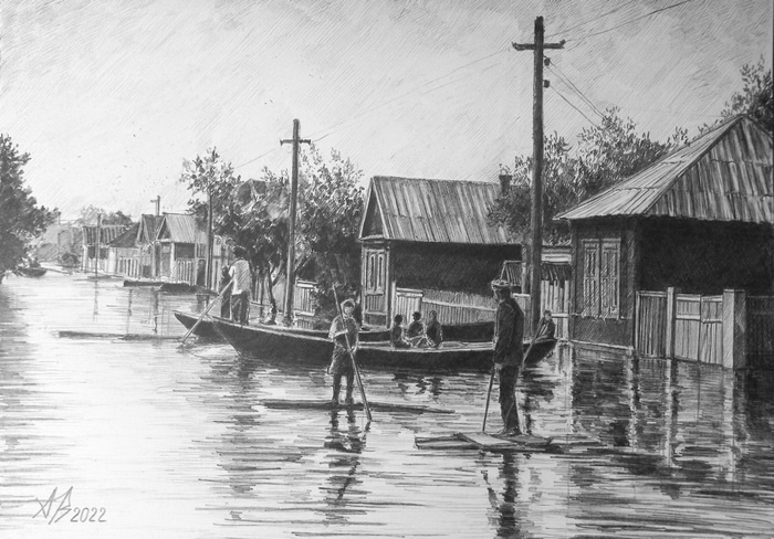 Подтопление станицы  в 20 годы