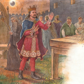 Иллюстрация к роману М.Твена "Янки при дворе короля Артура"