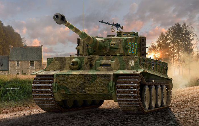 Tiger I mid. production (box art for RFM)