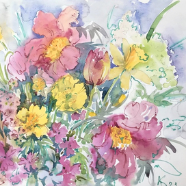 Букет с марьиным корнем