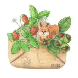 Белка в конверте