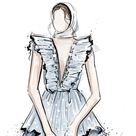 Девушка в платке 