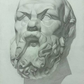 академический рисунок Сократ