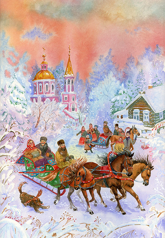 Для обложки к сборнику рождественских рассказов.