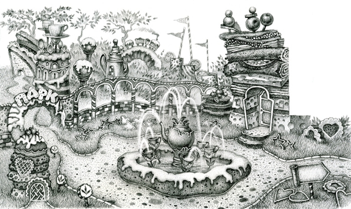 Эскиз для росписи стены