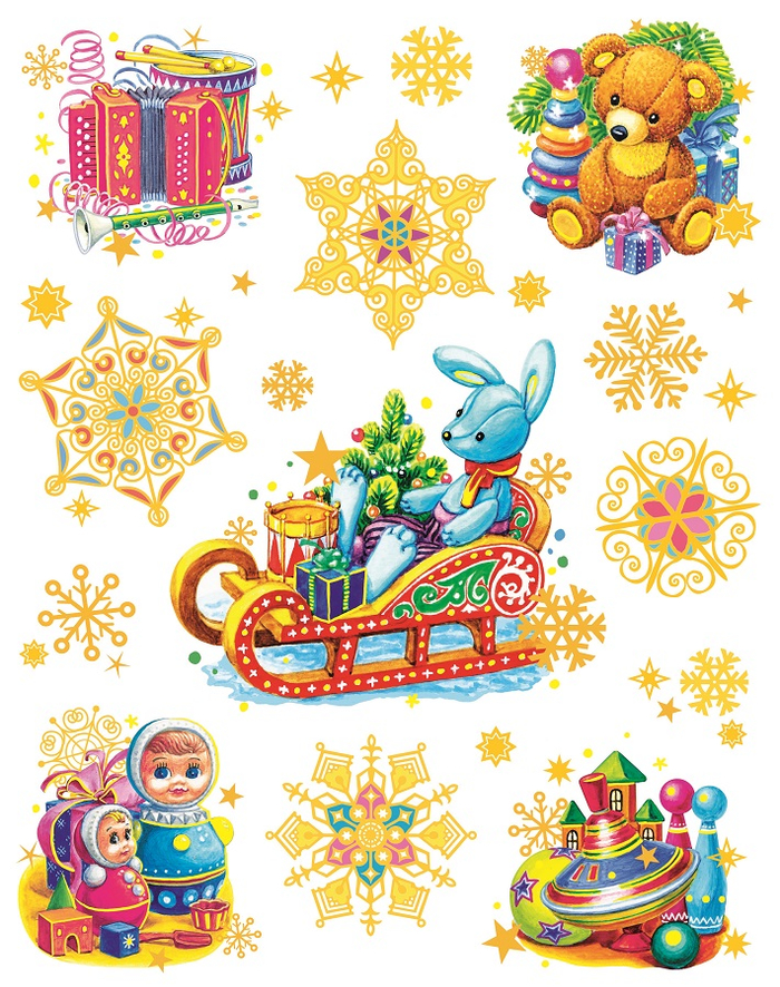 Оконное новогоднее украшение