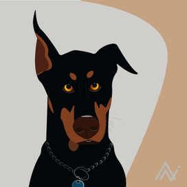 Art-photo of Doberman