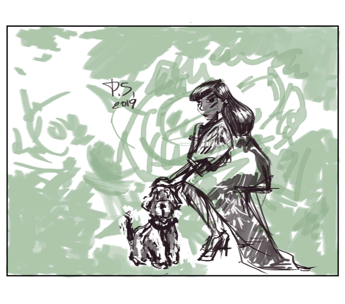 Lady with a dog (2019y)