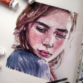 Портрет акварелью