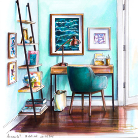 Интерьерная иллюстрация  / Interior illustration