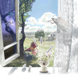 Иллюстрация на обложку романа Р. Брэдбери "Летнее утро, летняя ночь".