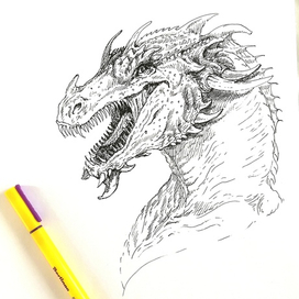 скетч..Голова дракона..