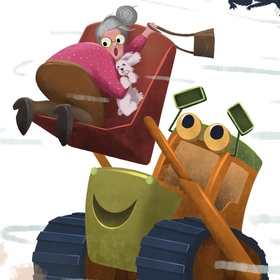 There was a Bulldozer Robot in a small town.