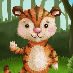 Тигренок в джунглях