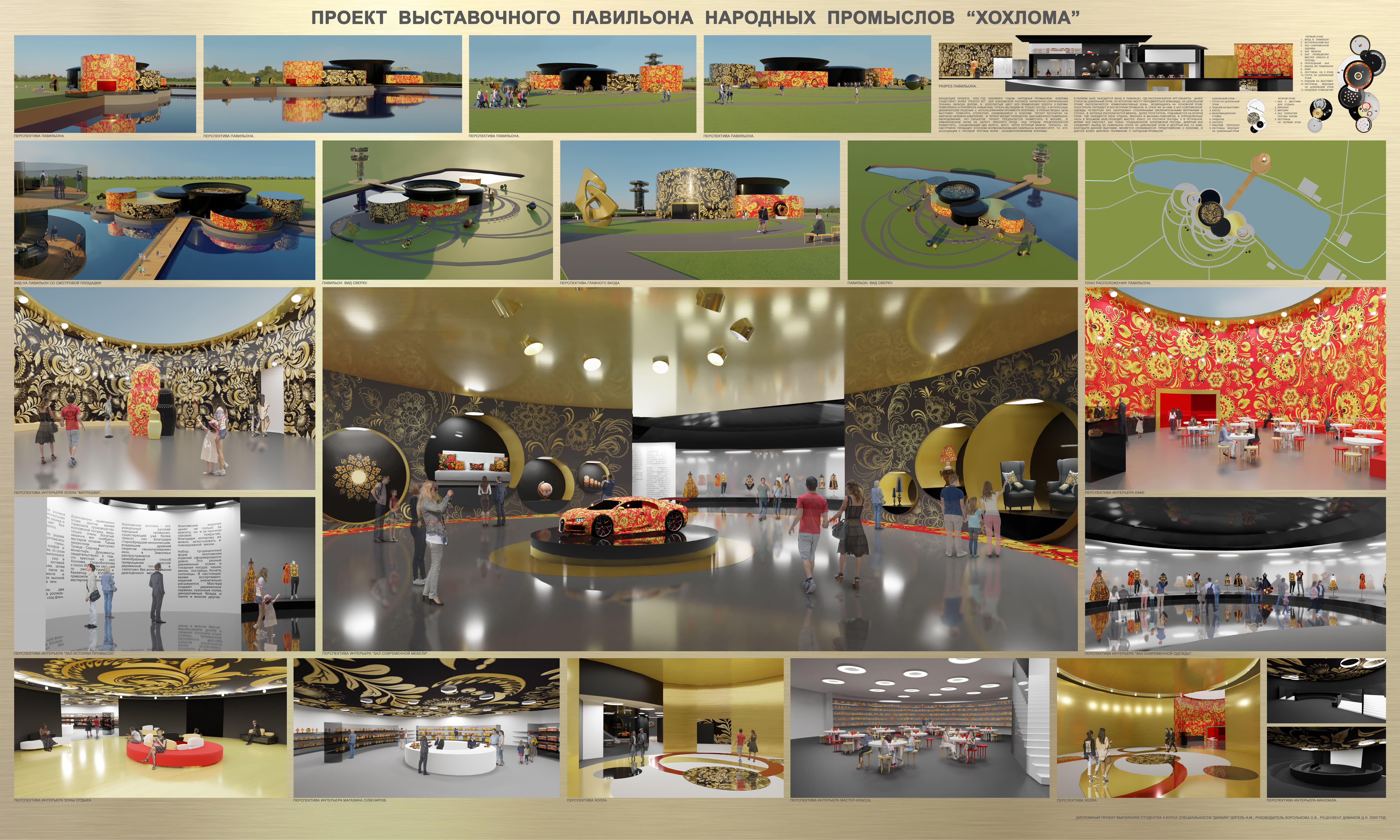 Проект выставочного павильона народных промыслов «ХОХЛОМА».