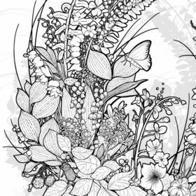 Раскраска цветочная