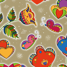 Цветочки и сердечки